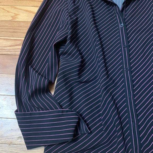 Striped Button-Up Blouse - Picture 6 of 7